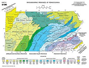 Physiographic provinces of Pennsylvania, Pennsylvania Geological Survey, 4th ser., Map 13, Pennsylvania Geological Survey of the PennDepCons&NatRes