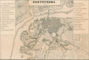 Pontevedra capital - Plano de 1856