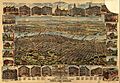 Portland, Oregon 1890 Perspective Birds-eye-view Map