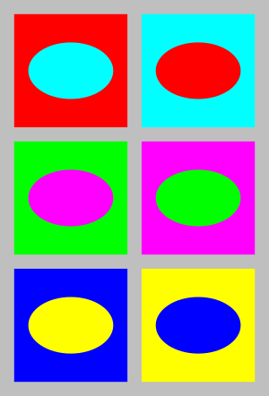 RGB scheme contrast of complementary colors