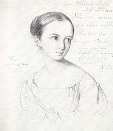 Rebecka Mendelssohn - Zeichnung von Wilhelm Hensel 1823