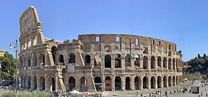 Rome Colosseum exterior panorama