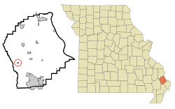 Location of Vanduser, Missouri