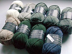 Several packages of yarn