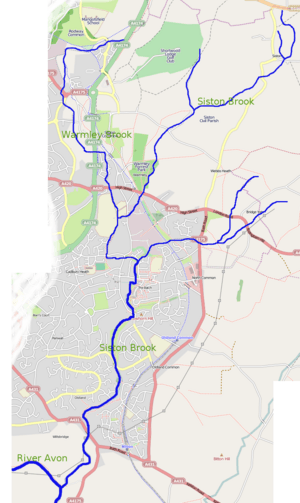Siston and Warmley Brooks map.png