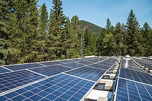 Solar installation, Glacier National Park