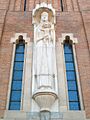 St Mary Cathedral Calgary front statue