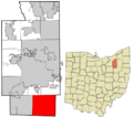 Summit County Ohio incorporated and unincorporated areas Green highlighted