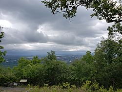 Summit of Kennesaw Mountain with afternoon thunderstorms