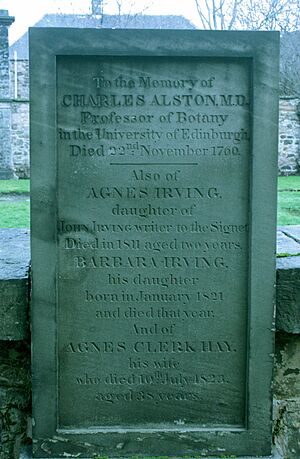 The grave of Charles Alston, Canongate Kirkyard, Edinburgh1 Kopie