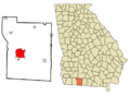 Thomas County Georgia Incorporated and Unincorporated areas Thomasville Highlighted