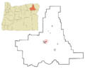 Union County Oregon Incorporated and Unincorporated areas Island City Highlighted