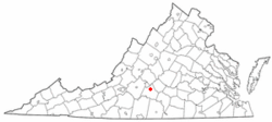 Location of Rustburg, Virginia