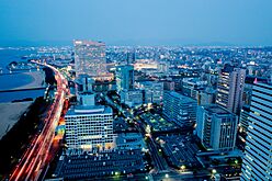 View from Fukuoka Tower at Blue Hour