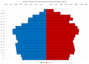 Vukovar-Sirmium County Population Pyramid Census 2011 ENG