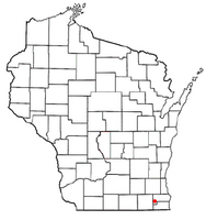 Location of Burlington (town), Wisconsin