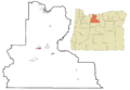 Wasco County Oregon Incorporated and Unincorporated areas Wamic Highlighted