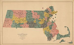 1876 Massachusetts state senate district map