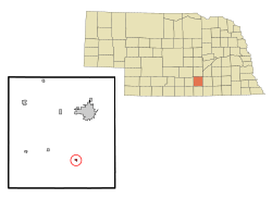 Location of Ayr, Nebraska
