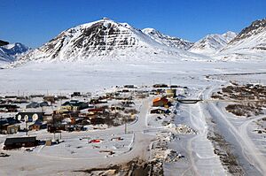 Aerial view of Anaktuvuk Pass