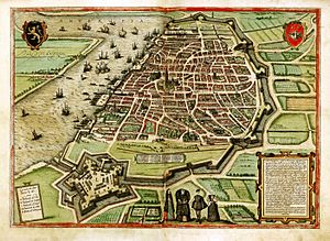 Antwerp, Belgium, Braun and Hogenberg, 1572-79
