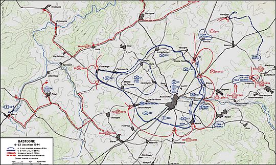 Bastogne Map December 19-23 1944