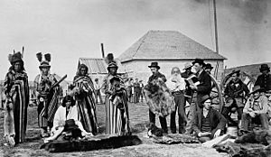 Big Bear at Fort Pitt, Saskatchewan, in 1884