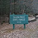 Thumbnail image of entrance sign for Calvin Price State Forest