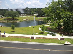 Cascades Park (Tallahassee), Smokey Hollow Pond from parking garage