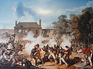 Castle of Hougoumont during the Battle of Waterloo