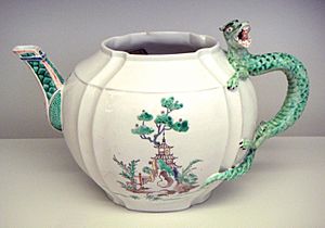Chantilly sof porcelain teapot 1735 1740