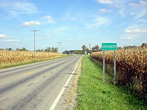 Chuckery sign along Ohio State Route 161