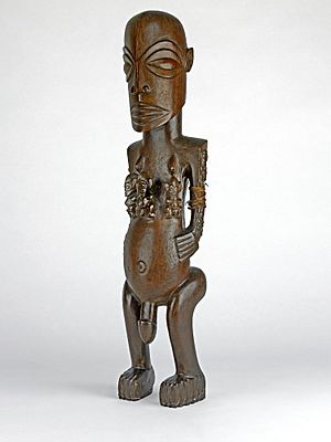 Cook Islands carved wood figure, British Museum
