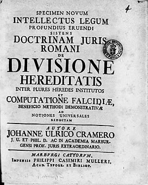Cramer, Johann Ulrich - von – Specimen novum intellectus legum profundius eruendi, 1732 – BEIC 13860697