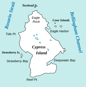 Cypress Island Map