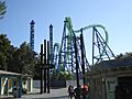 Déjà Vu roller coaster at Six Flags Magic Mountain.jpg