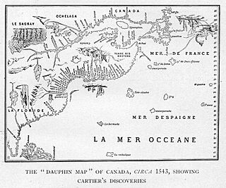 Dauphin Map of Canada - circa 1543 - Project Gutenberg etext 20110