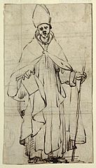 Drawing, Standing Bishop, ca. 1620 (CH 18550193)