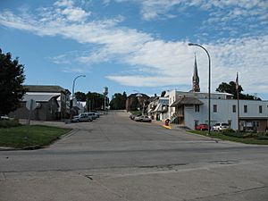 View of Earling main street looking north