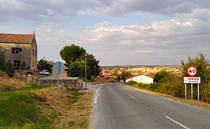 Entrada a Adrada de Pirón por la carretera que conecta el municipio con Brieva..jpg