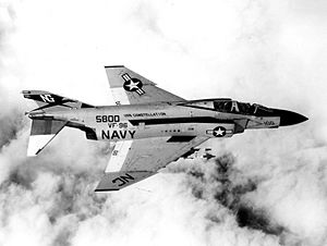 F-4J VF-96 Showtime 100 in flight