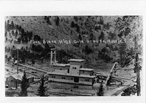 Gold dredge at Mystic, South Dakota, c. 1910