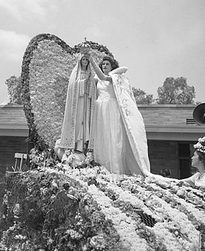 Florine Gonsalves at Portuguese festival in Artesia, California - 1948