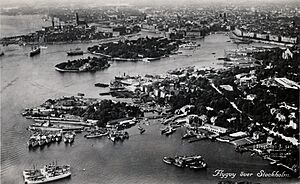 Flygvy över Stockholm