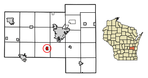 Location of Oakfield in Fond du Lac County, Wisconsin.