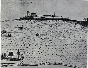 Fort Beausejour in 1755 by Winckworth Tonge