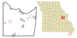 Location of Leslie, Missouri