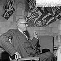 George Szell , dirigent, en Clevelandorkest op Schiphol, Bestanddeelnr 908-6780