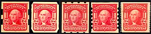 George Washington 1902 issues, private perf