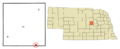 Greeley County Nebraska Incorporated and Unincorporated areas Wolbach Highlighted